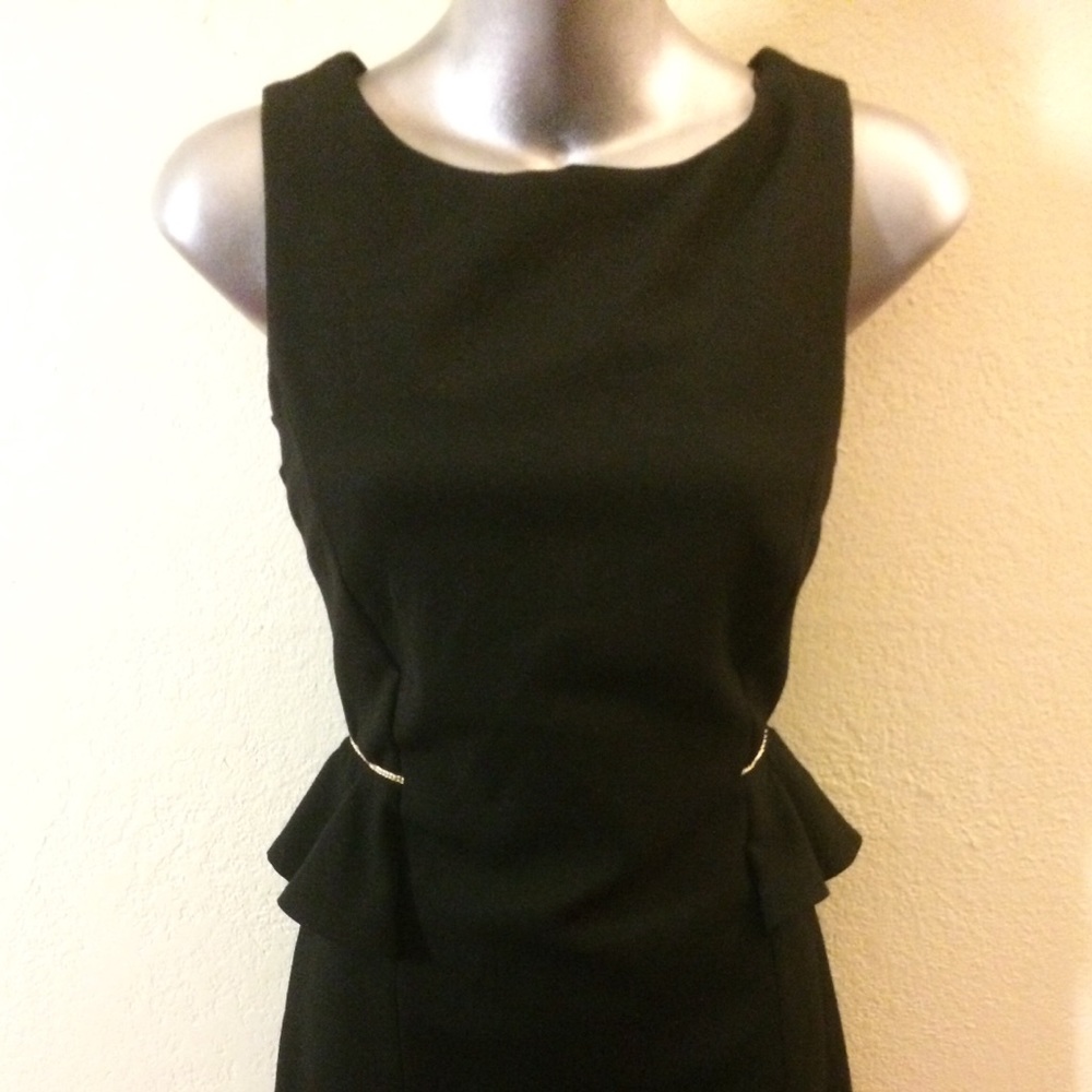 ZARA Sexy Little Black Peplum Dress